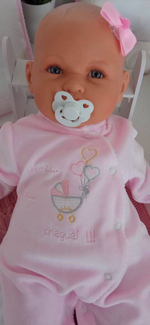 Conjunto de Primeira Roupinha de Veludo Mamã Papá Cheguei