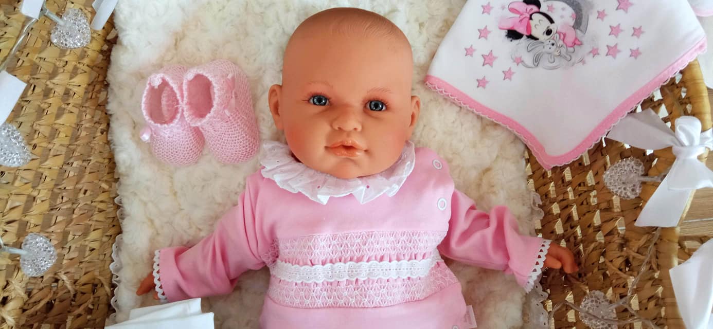 Babygrow de Algodão Rosa com golinha