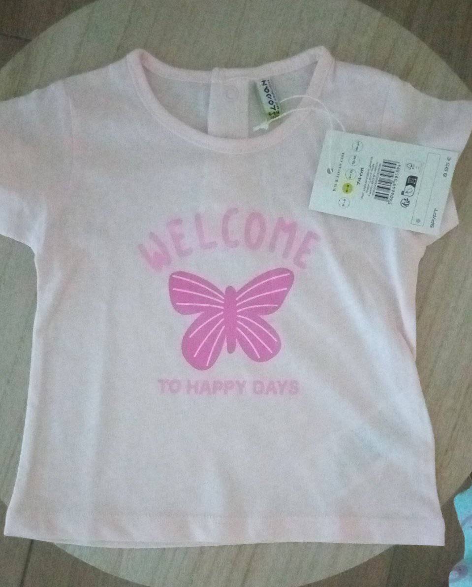 T-Shirt Borboleta Welcome to happy
