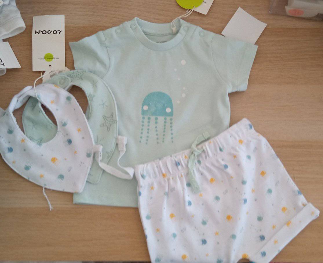 Conjunto de Algodão T-shirt com calções