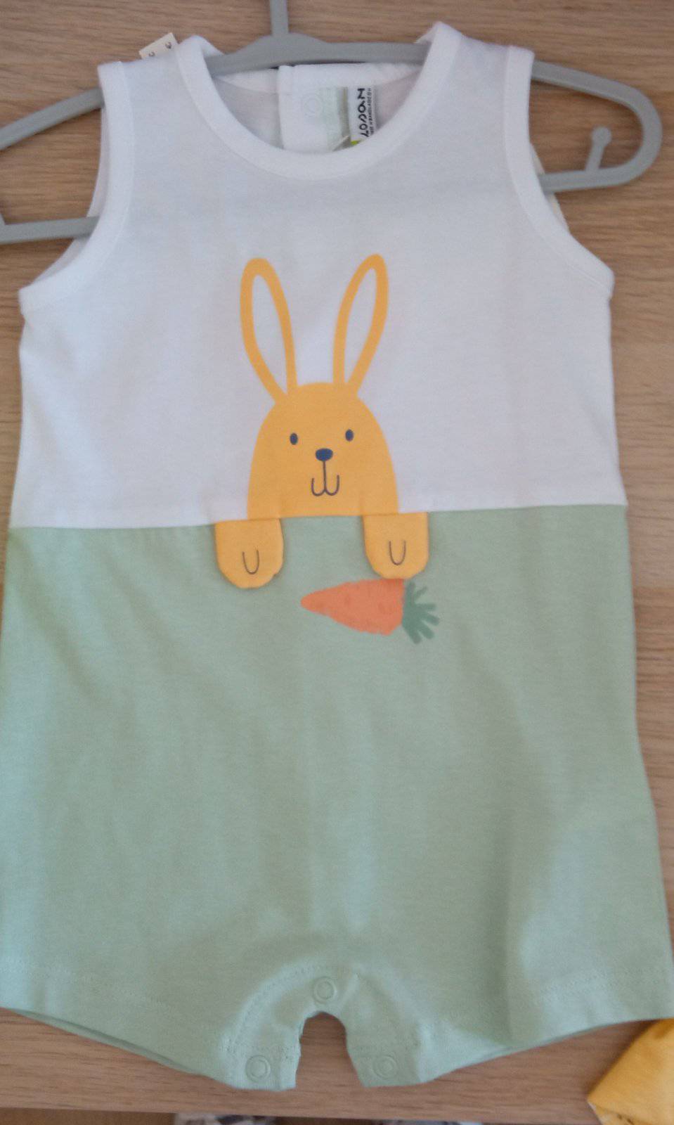 Macacão Coelhinho & Cenoura – Dos 1 aos 12 meses 🐰🥕