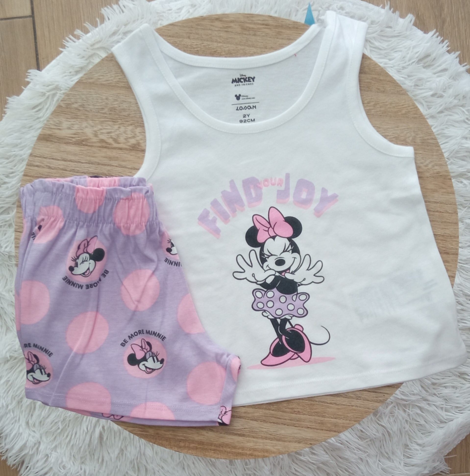 Conjunto de top com calçoes de algodão