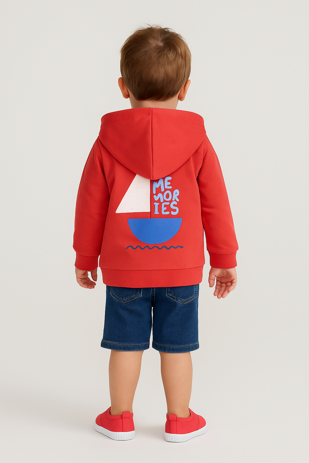 ⛵ Casaco Vermelho com Capuz “All Aboard”