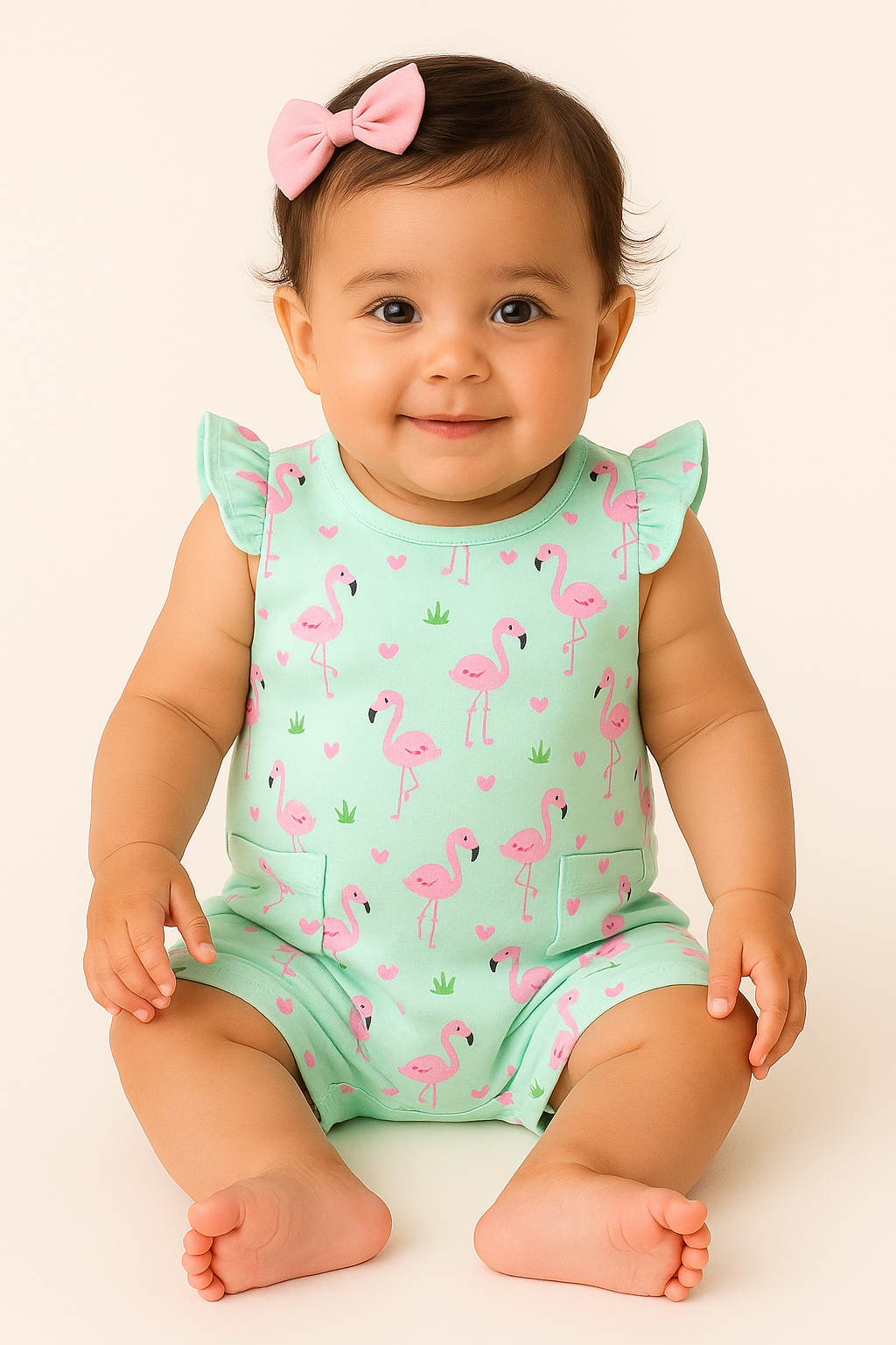 Macacão Flamingos – Doçura e Conforto para os Dias Quentes