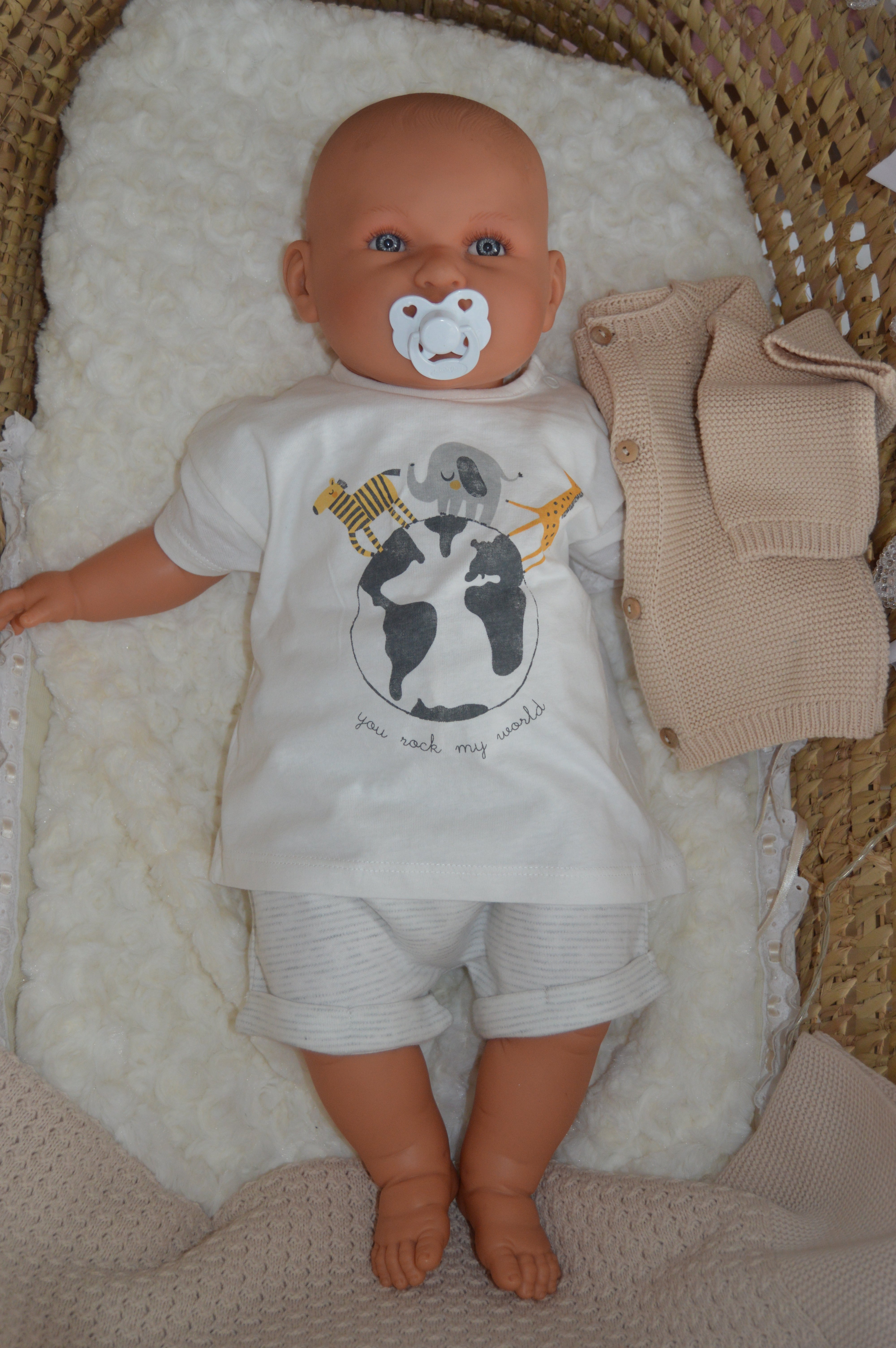 Conjunto de Algodão T-shirt com calções Leãozinho