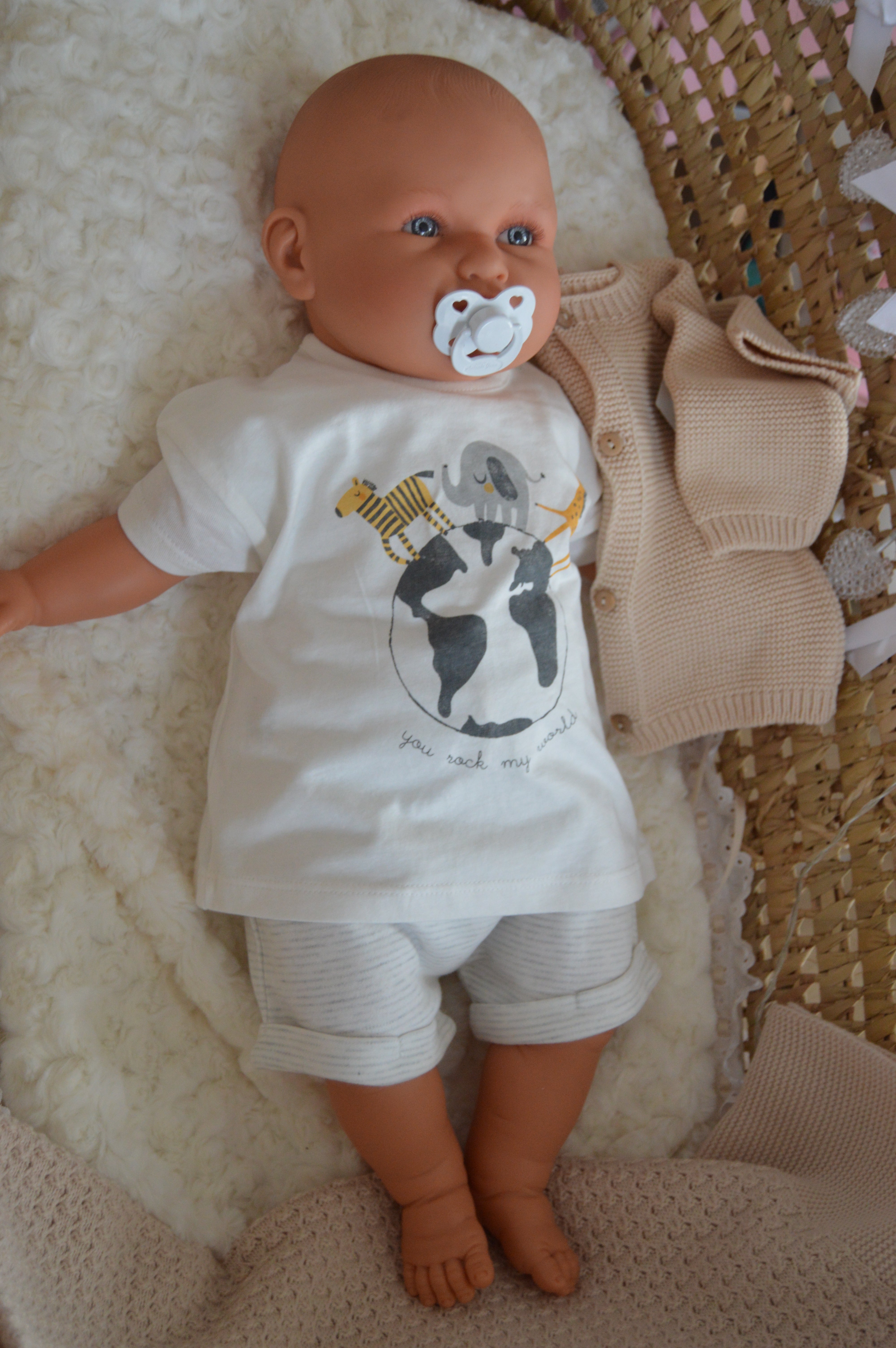 Conjunto de Algodão T-shirt com calções Leãozinho