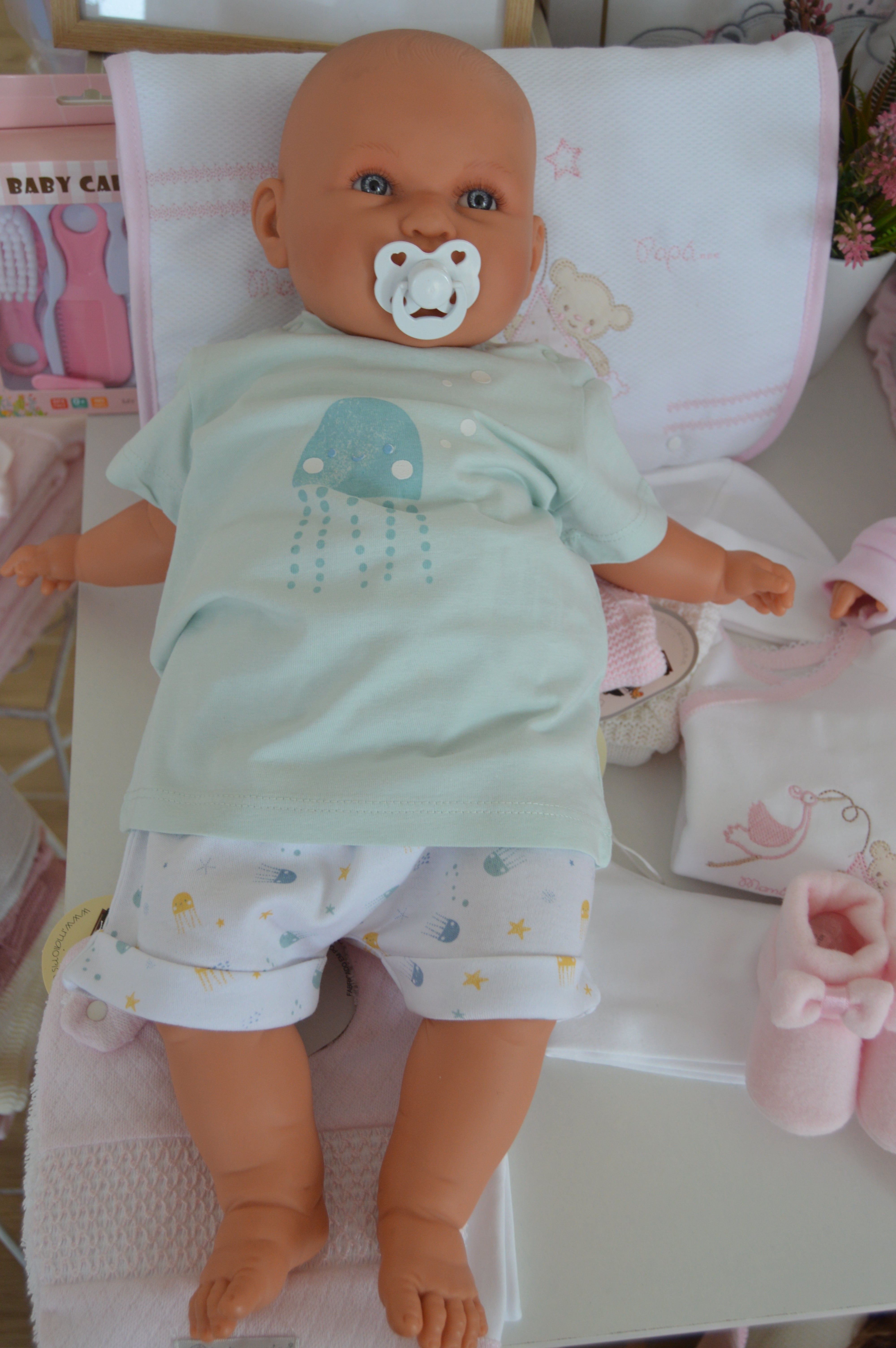 Conjunto de Algodão T-shirt com calções