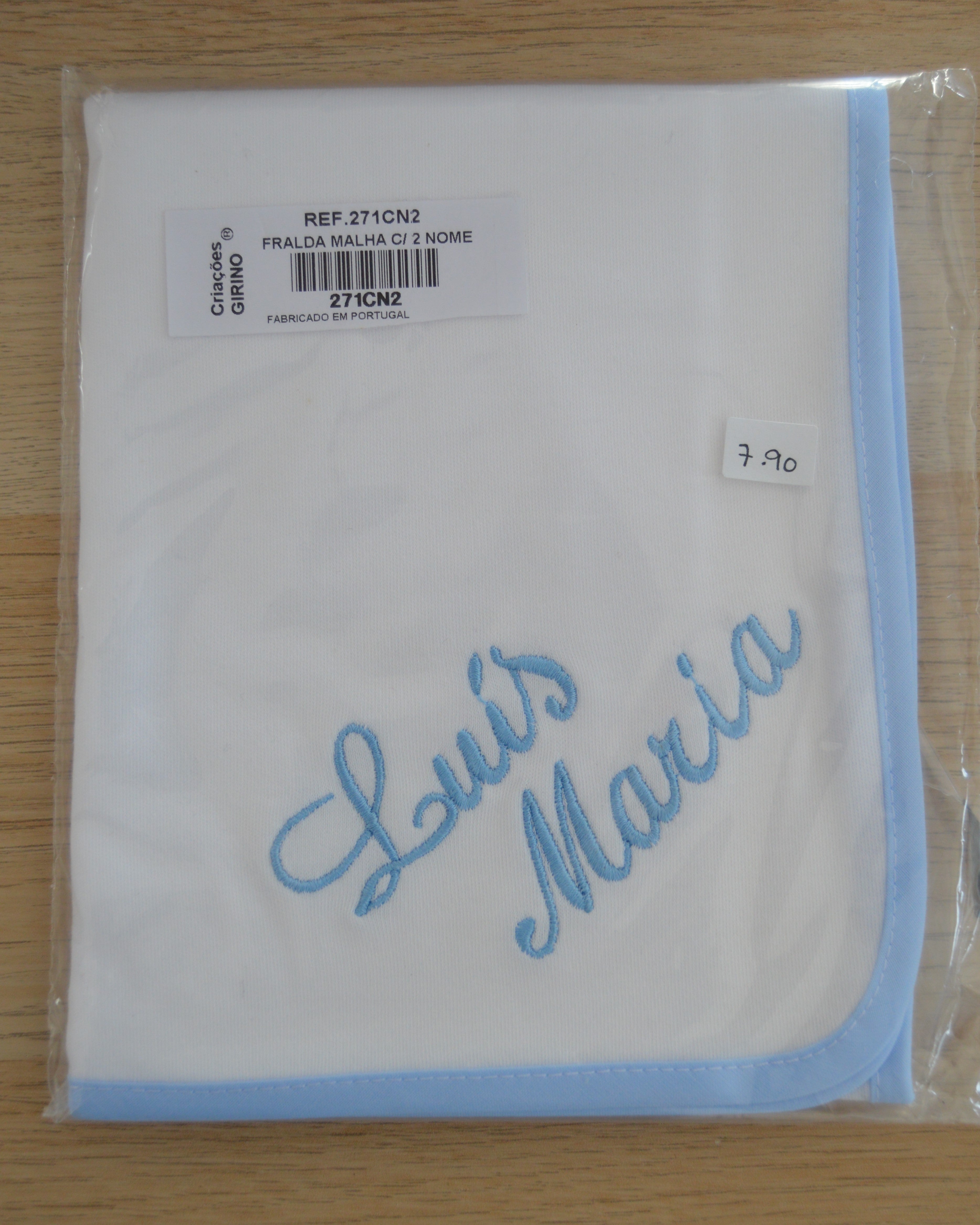 Fralda Personalizada com o Nome do Bebé