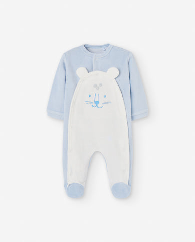 Babygrow de veludo ursinho