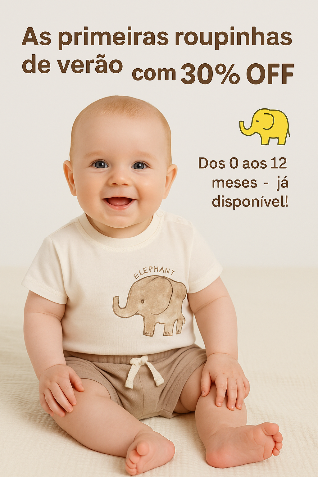 Conjunto de Algodão Elefante