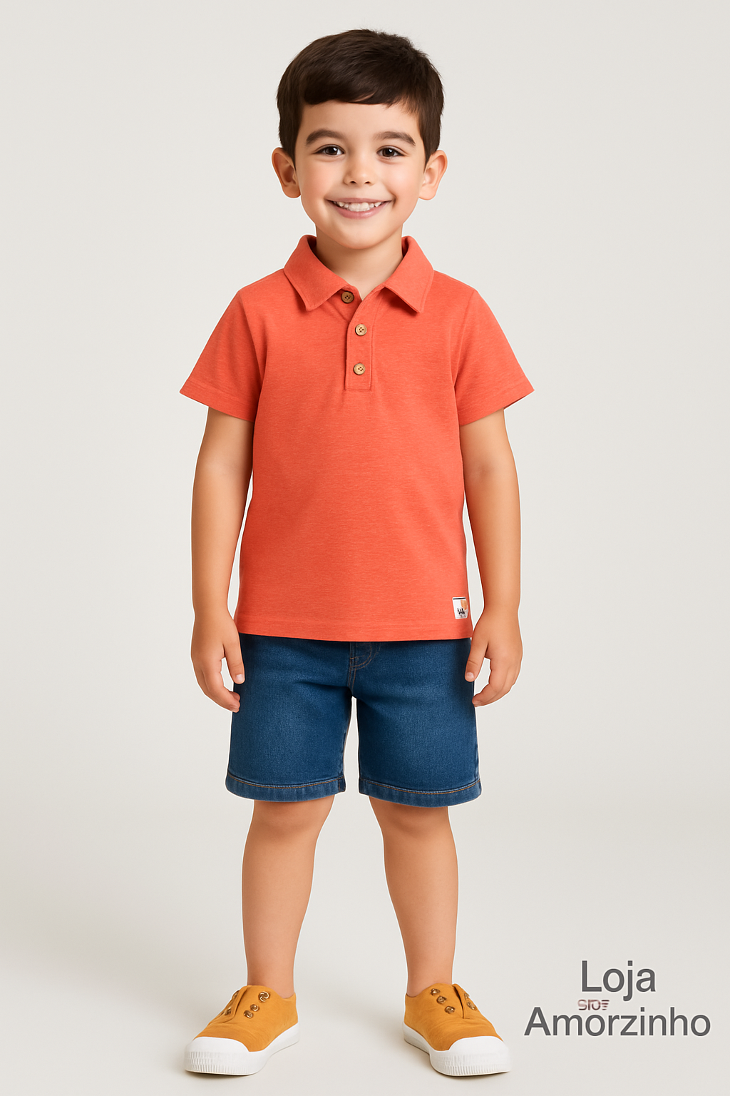 Polo “Sunset” – Coral Suave