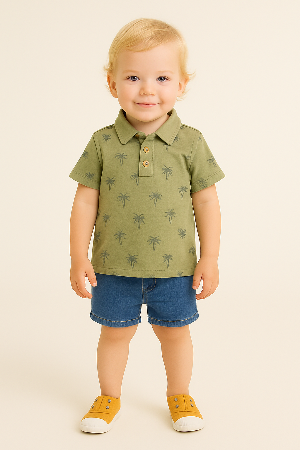 Polo Menino Palmeiras 6-9 meses aos 24-36 meses