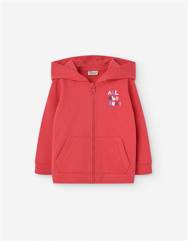 ⛵ Casaco Vermelho com Capuz “All Aboard”