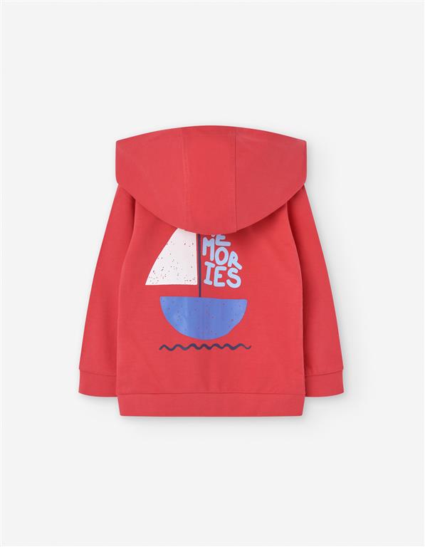 ⛵ Casaco Vermelho com Capuz “All Aboard”