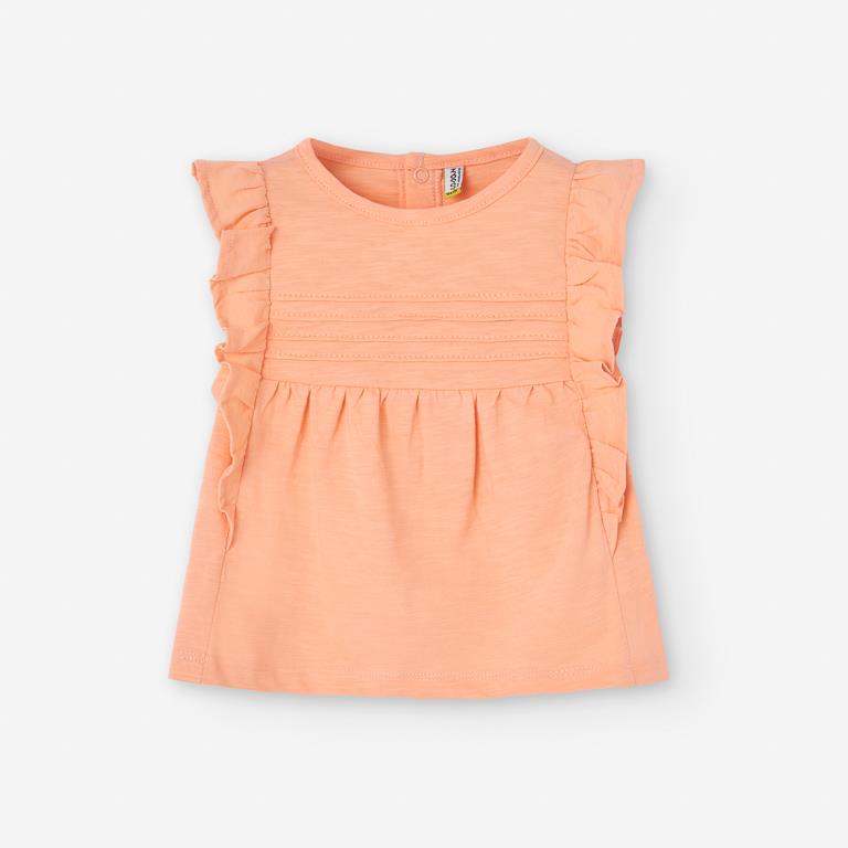 T-shirt de menina com folhinho do 6-9 meses ao 24-36 meses