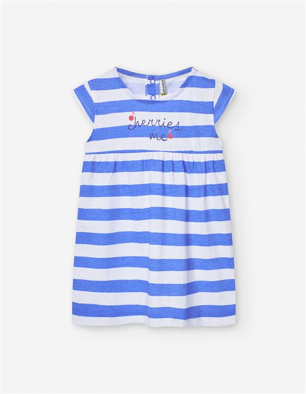 Vestido de Algodão às Riscas