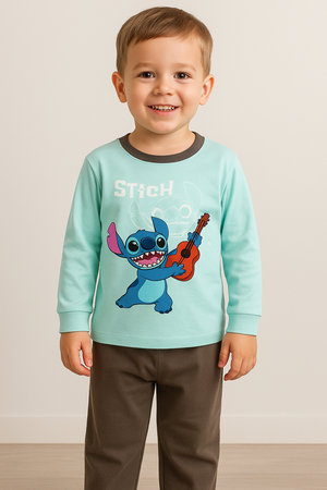 Pijama Menino Stitch Guitarra