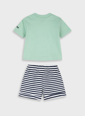 Conjunto Avião Bebé Menino | T-shirt + Calções 100% Algodão | Energiers