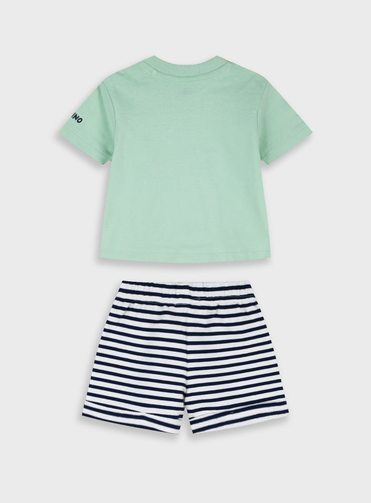 Conjunto Avião Bebé Menino | T-shirt + Calções 100% Algodão | Energiers