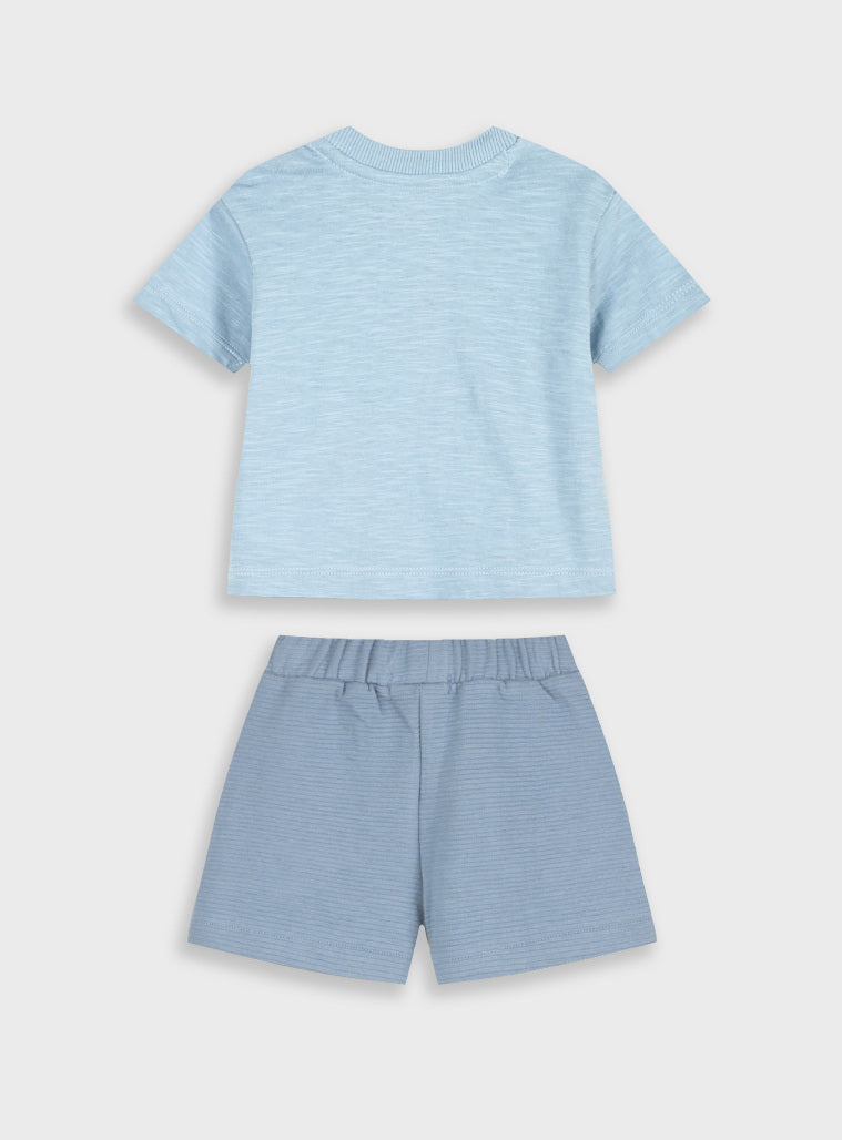 Conjunto Selva | Bebé Menino T-shirt + Calções 100% Algodão Dia a Dia 68-86 cm