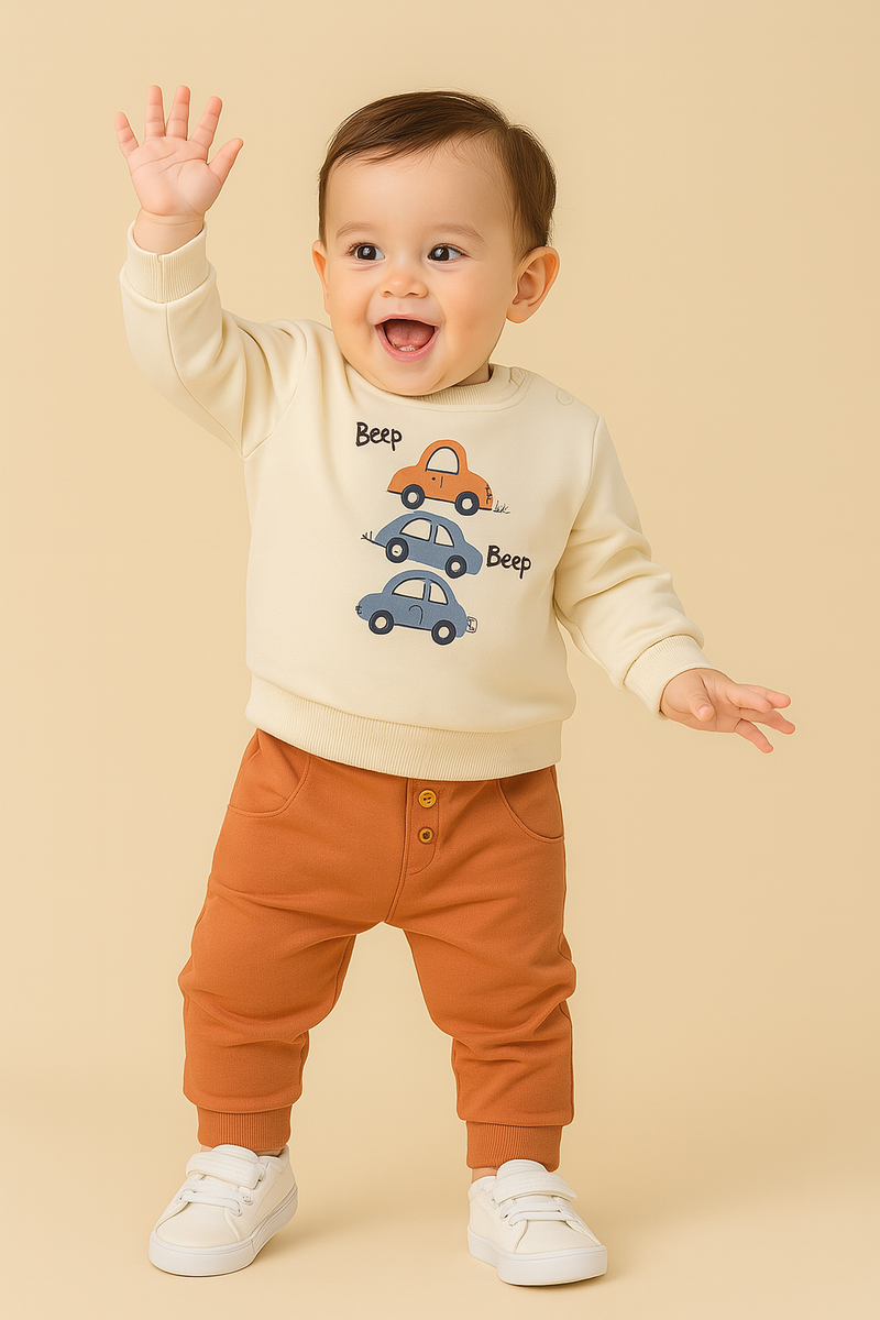 Conjunto de Inverno “Beep Beep” para Bebé Menino – 1 aos 12 Meses