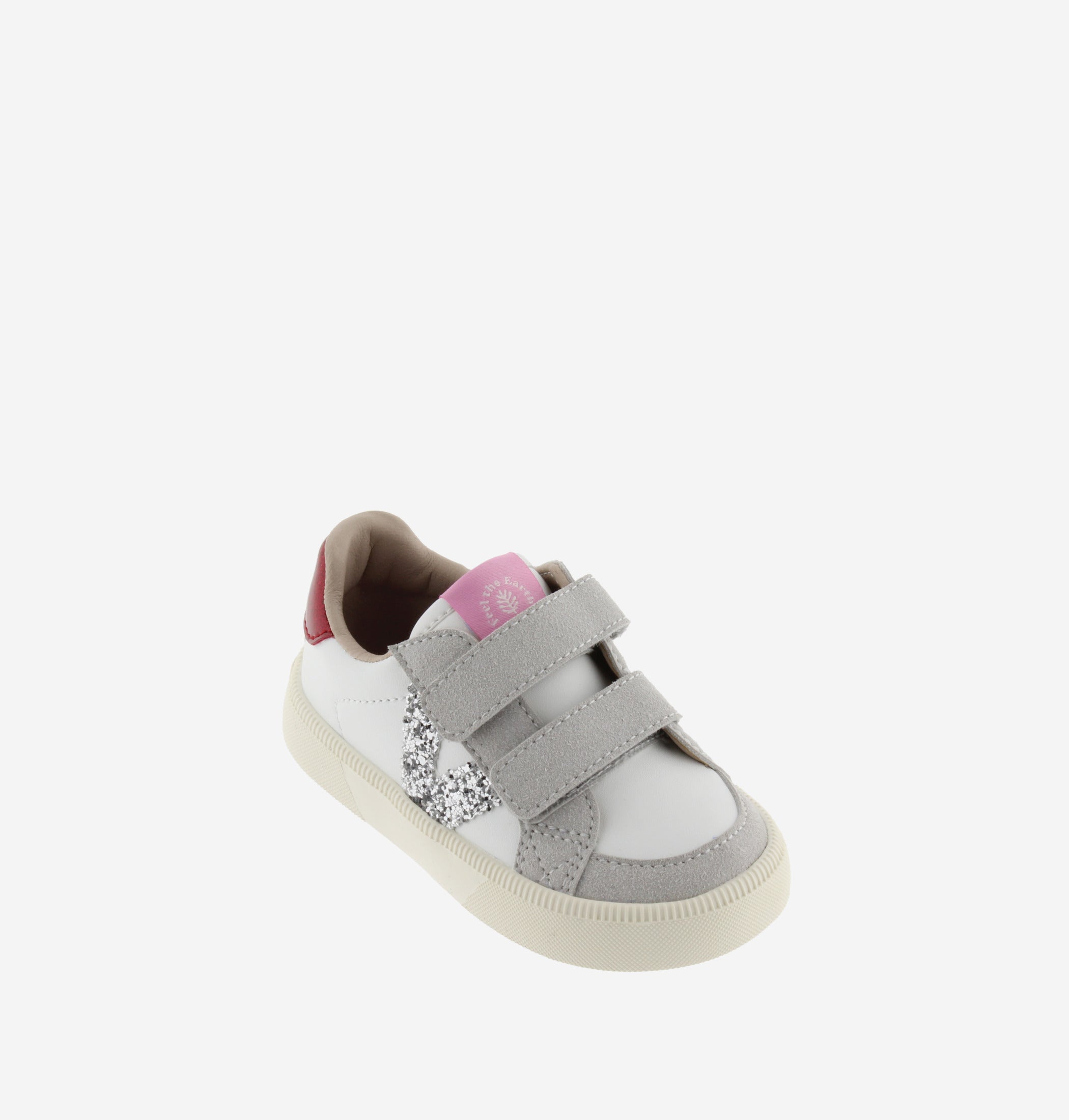 Ténis Brancos Criança Velcro Glitter - Sapatilhas Bebé Menina