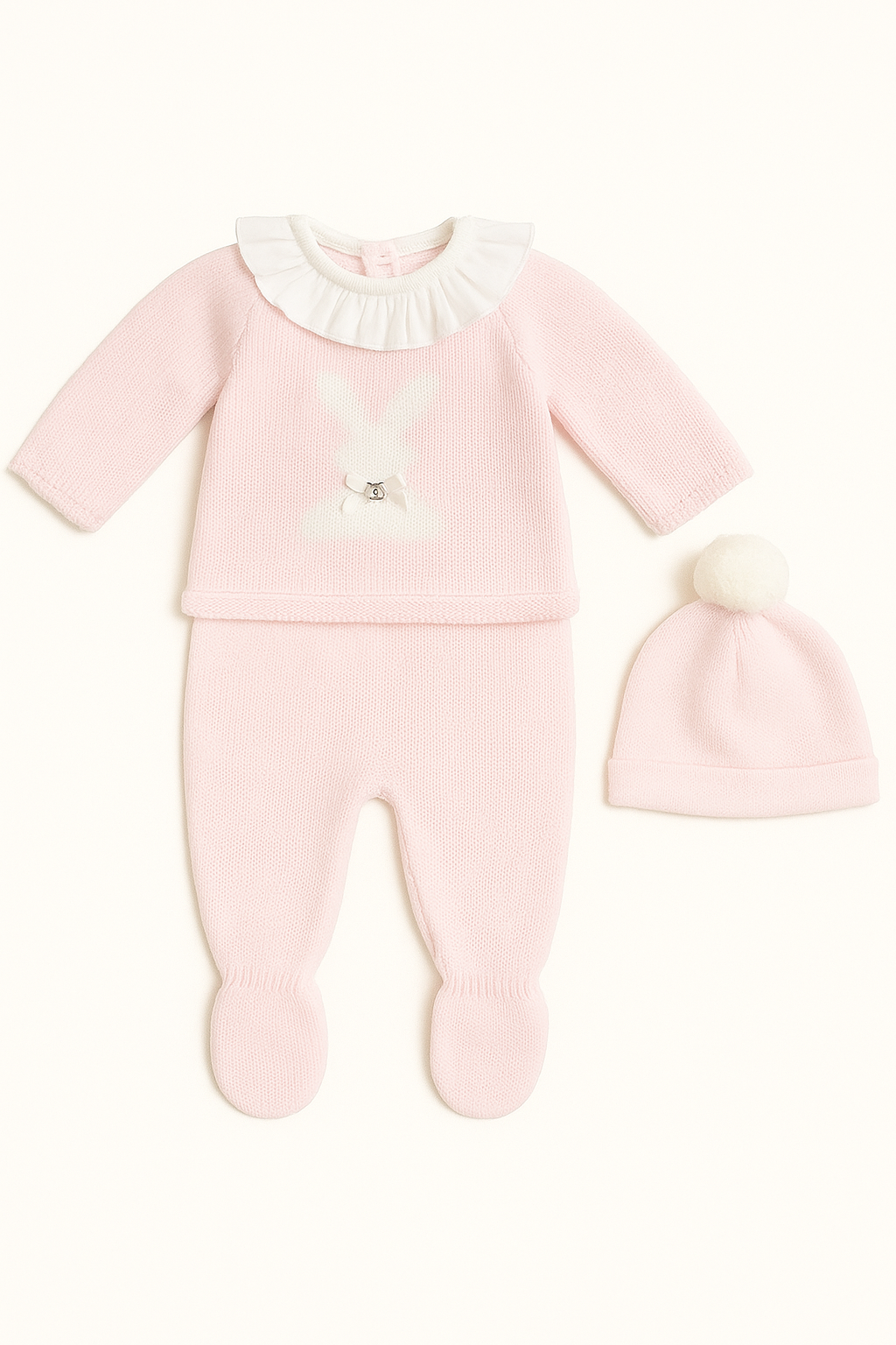 🍼Conjunto Rosa Bebé com Coelhinho