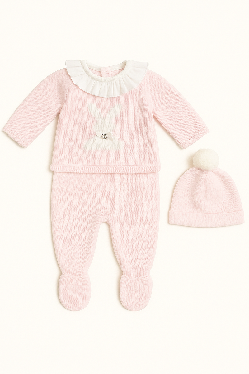 🍼Conjunto Rosa Bebé com Coelhinho