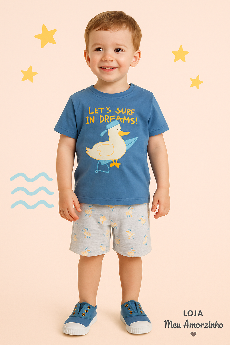 Conjunto Gaivotas na praia