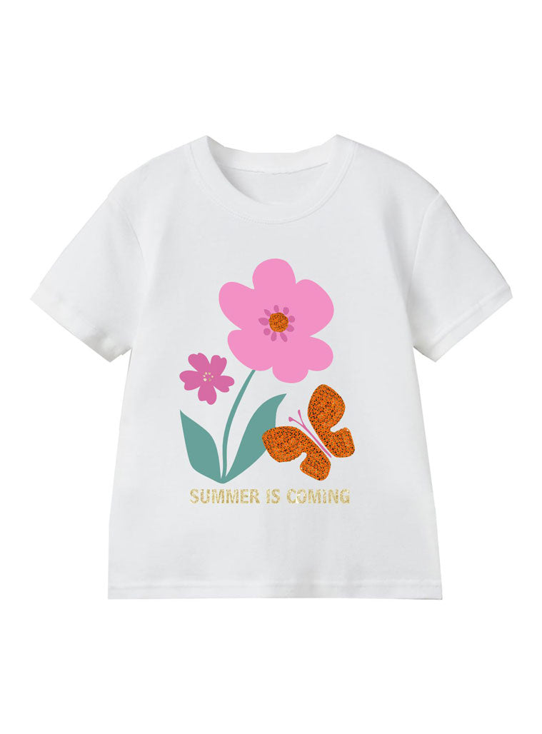T-shirt Chic com Lantejoulas | Menina 12 meses-6 Anos