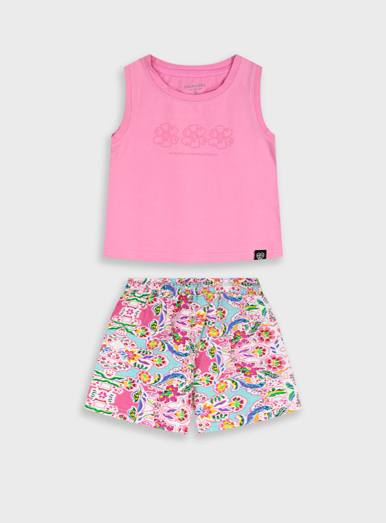Conjunto Top e Calções Bebé | Look Casual Fresquinho