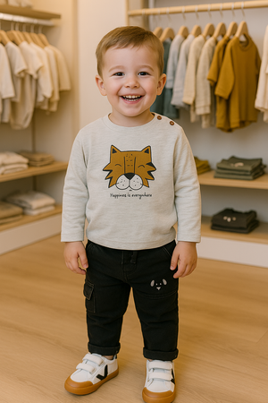 Sweatshirt  “Happiness is Everywhere” – Menino 6–36 meses