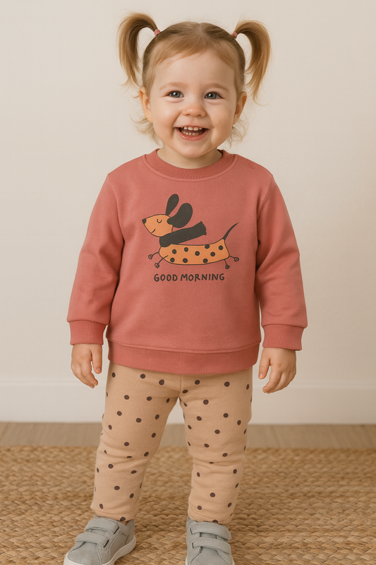 🐶 Conjunto “Good Morning” – Sweat Dog + Leggings (menina)