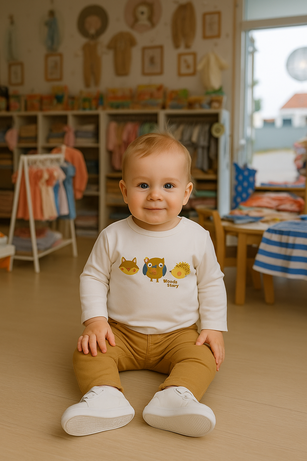 Camisola  Estampado Animais da Floresta 🌿🦊🦉🦔
