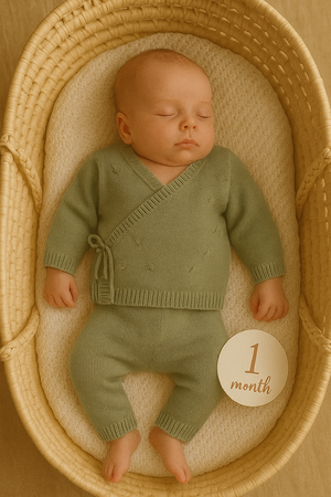 Conjunto de Malha Inverno para Bebé | 2 Peças