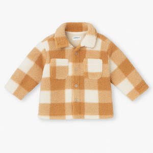 Casaco Axadrezado em Sherpa para Bebé – Quentinho e Estiloso até 24 Meses