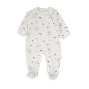 Babygrow de Veludo Branco para Bebé com Raposinhas | Suave, Quentinho e Adorável