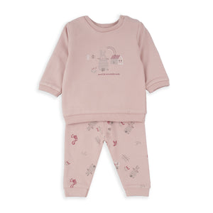 Conjunto Rosa Menina – “Winter Wonderland” com Calças Estampadas