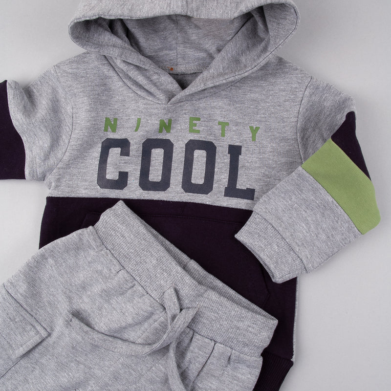 Fato de Treino Bebé “Ninety Cool” – Cinza, Azul Marinho e Verde | Babybol