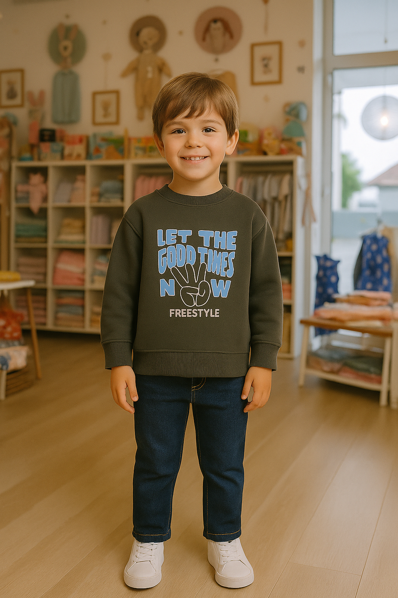 Sweat de inverno Menino 2-7 anos