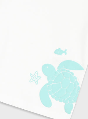 T-shirt de Praia Tartaruga | Bebé Menino 6-24 Meses | 100% Algodão UV