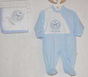 Babygrow  de Algodão Principe e Cavalinho