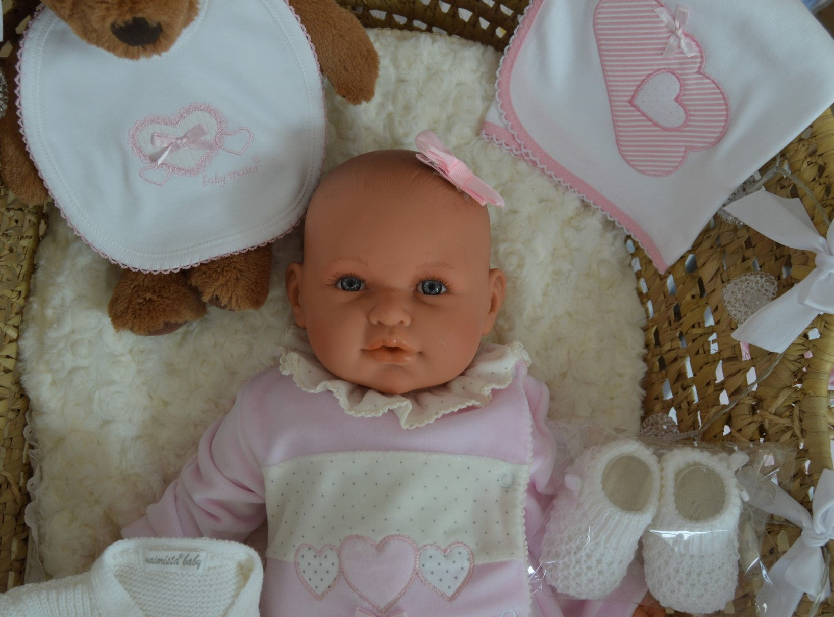 Babygrow de veludo corações