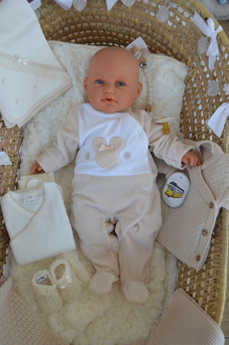babygrow de veludo da Minnie