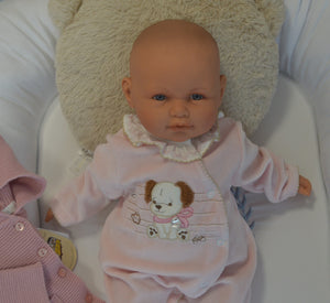 Babygrow de veludo Cãozinho