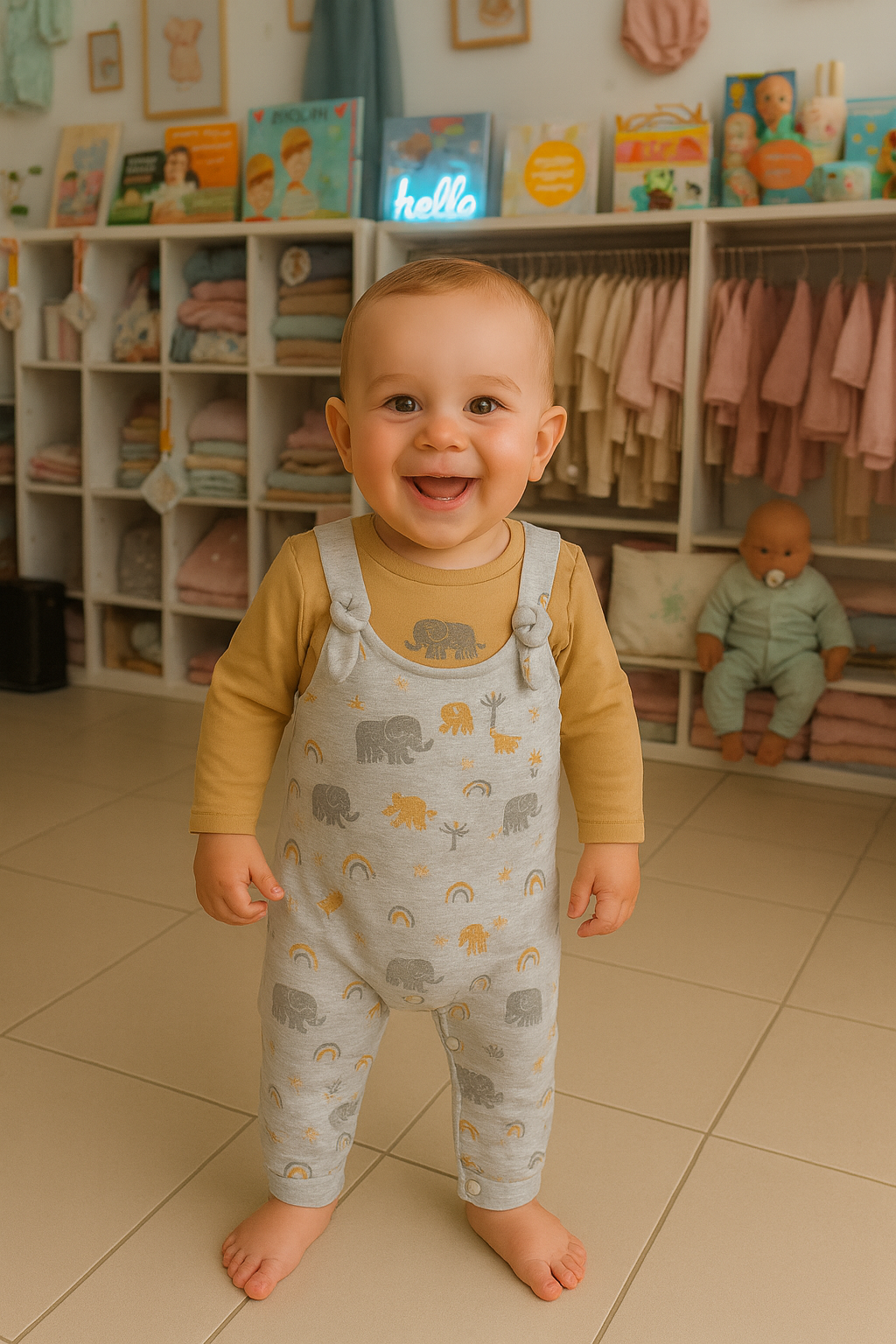 Conjunto Jardineiras Safari