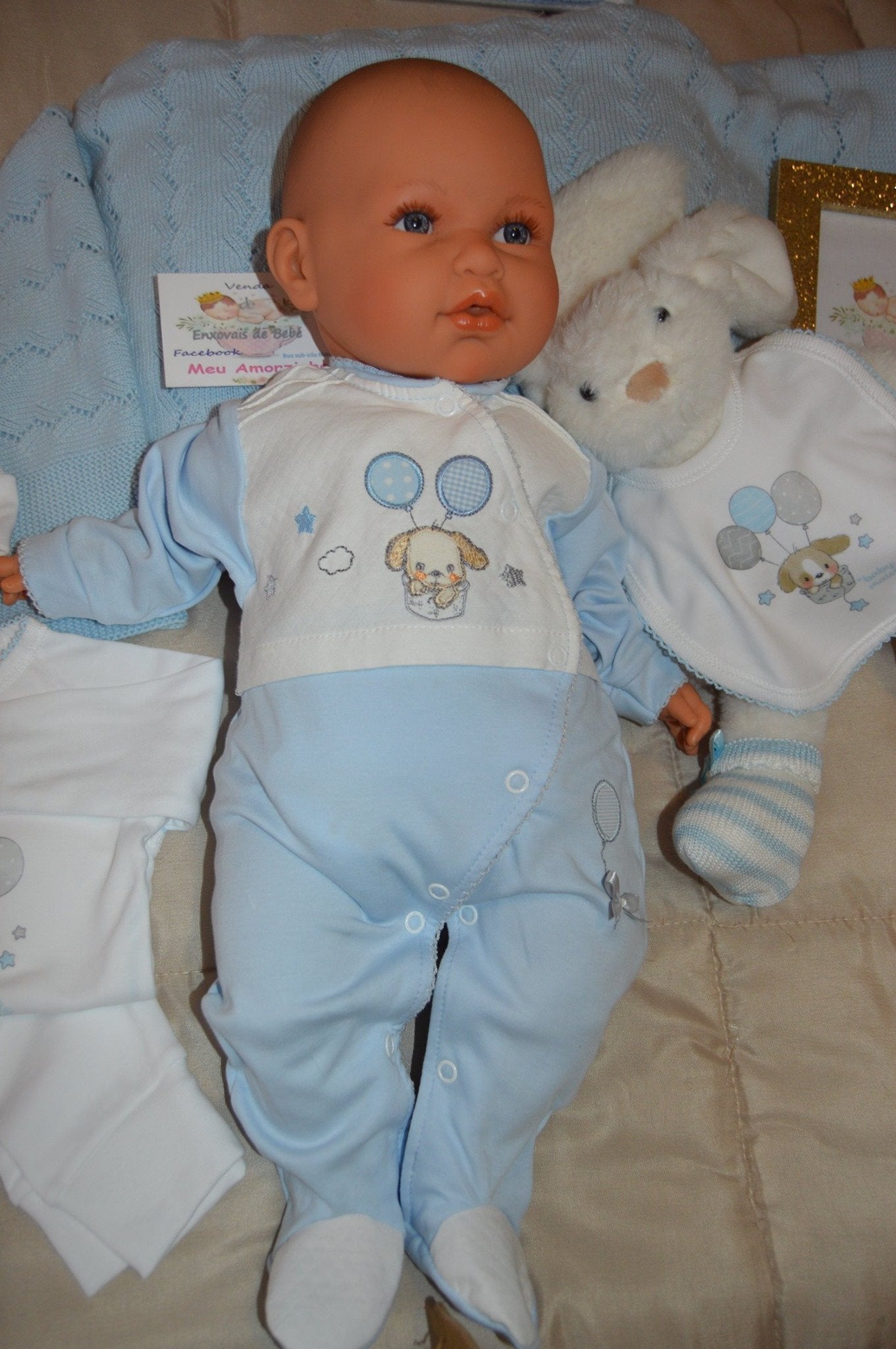 Babygrow de Algodão Cãozinho com  Baloes