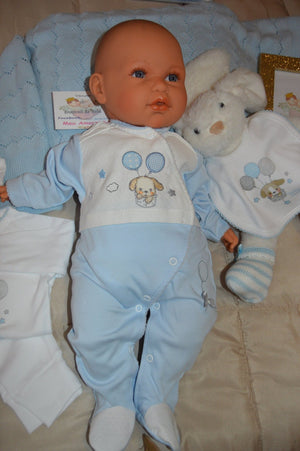 Babygrow de Algodão Cãozinho com  Baloes