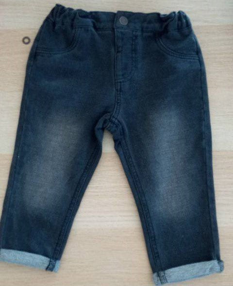 Calça de ganga preta elastica