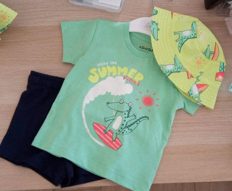 Conjunto Summer Vibes T-shirt e Calções Menino 3-24M